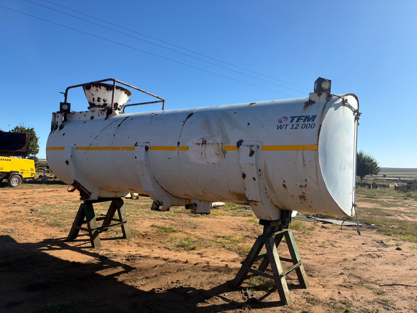 Water tanker before sandblasting