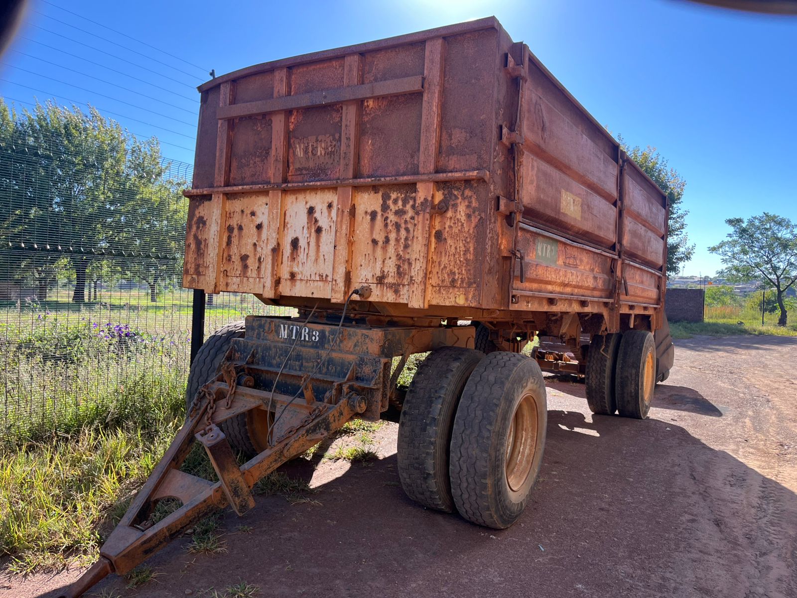 Dump trailer before