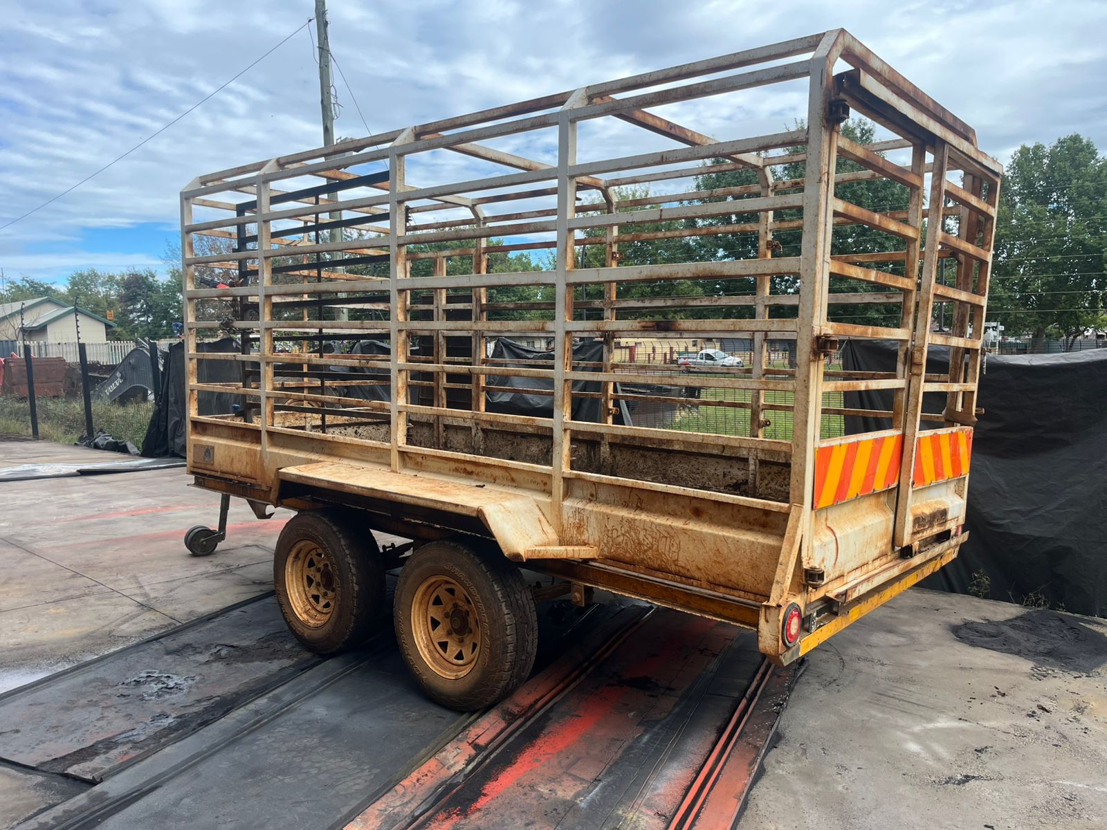 Cattle trailer before